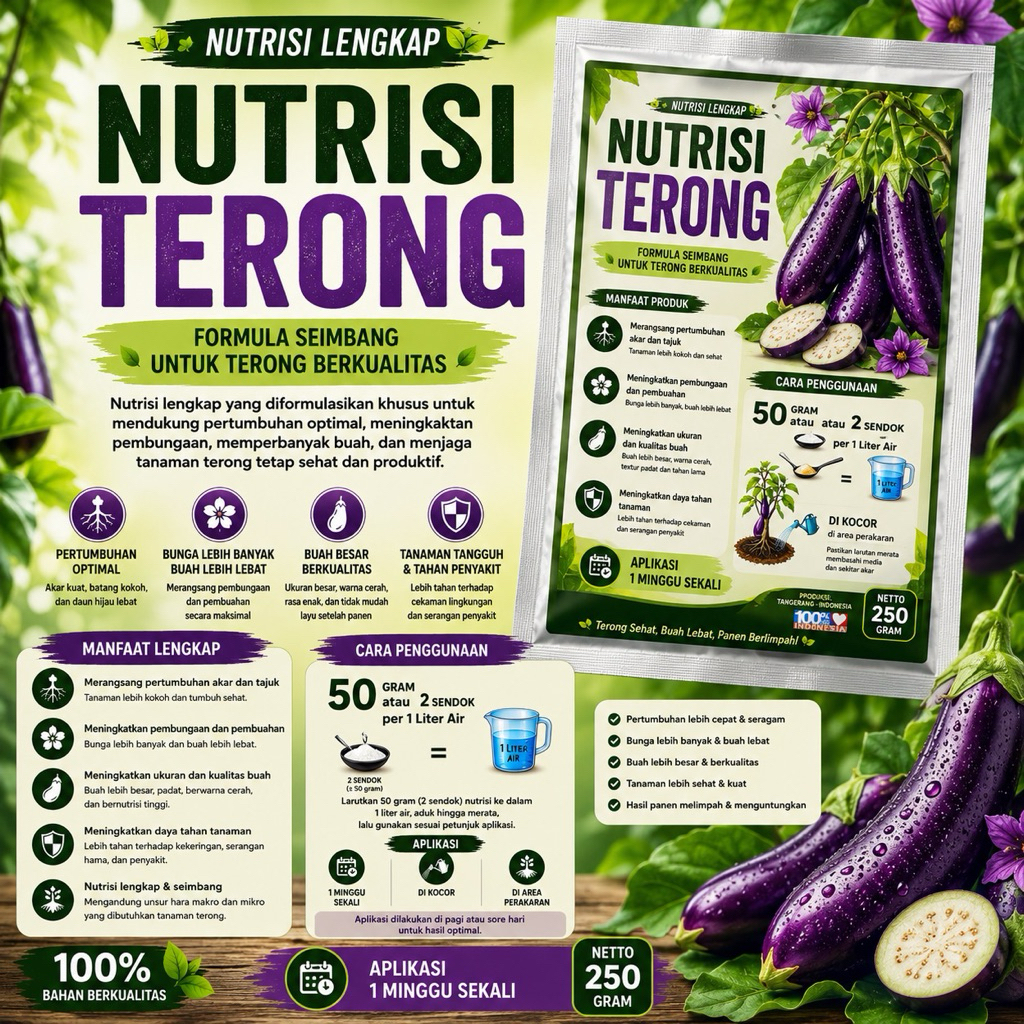 nutrisi terong nutrisi terong 250g