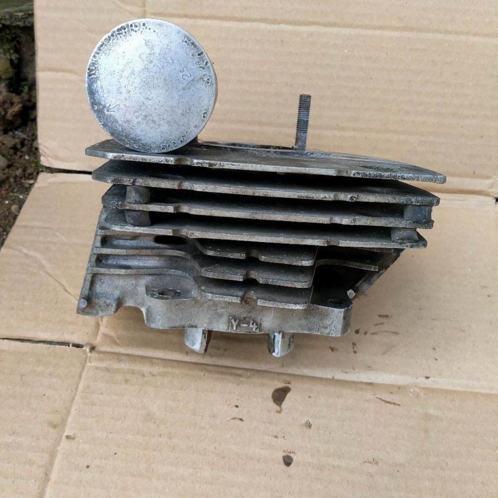 block piston blok y4 55G OB saiz 25z Yamaha rxz rzr rx-z mili original