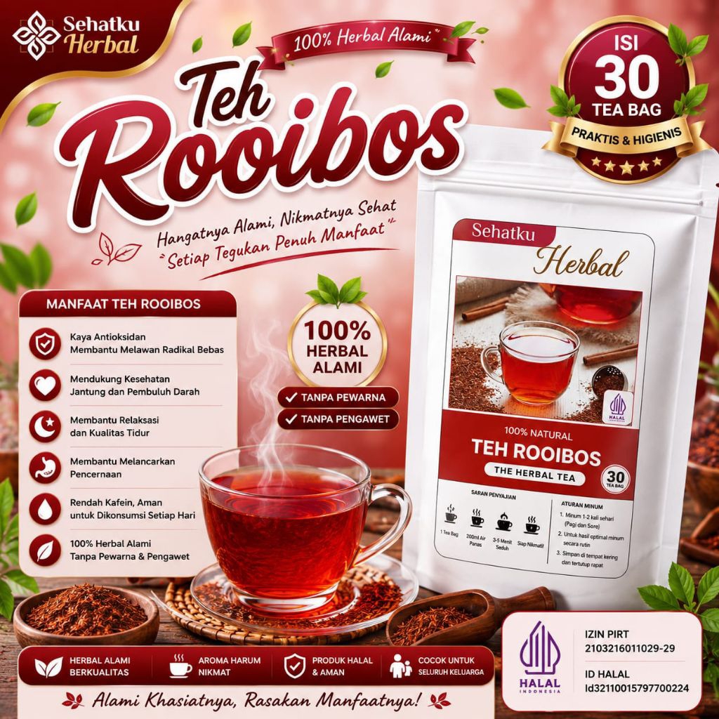 Sehatku Herbal Teh Roibos isi 30 Tea Bag