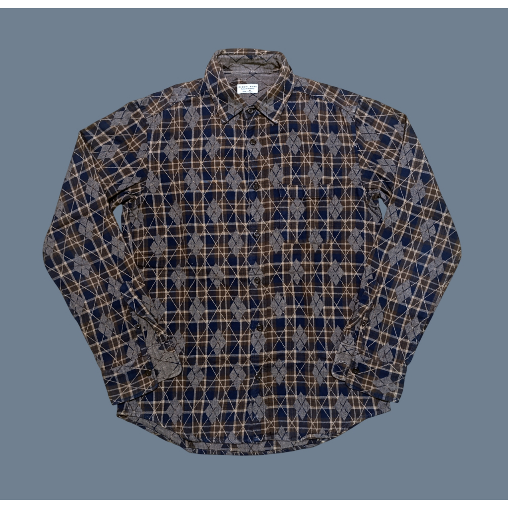 GLOBAL WORK Navajo Hexagonal Pattern Flannel L/S Shirt