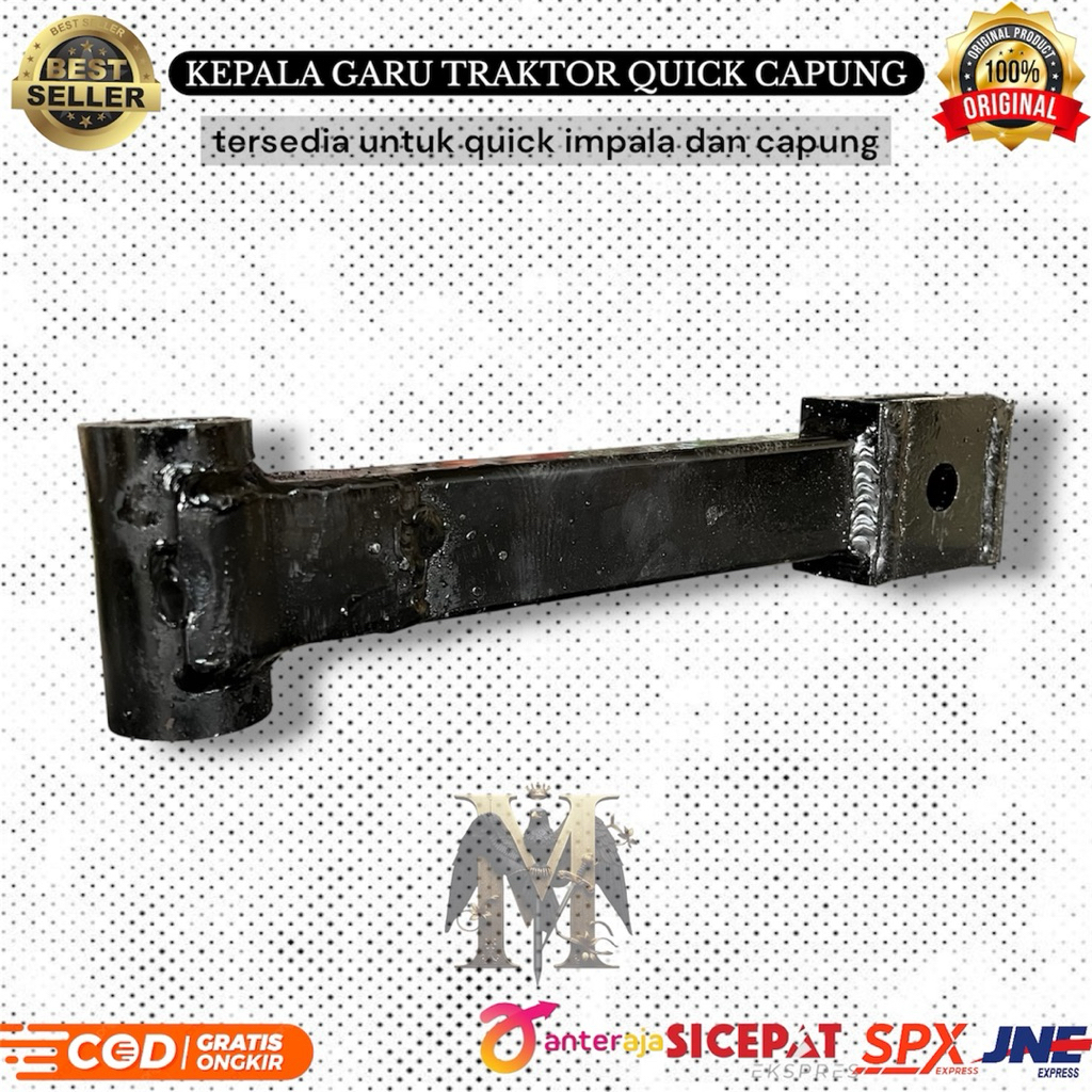 Kepala Garu Traktor Quick Impala-Capung Dudukan Garu Heavy Duty Original Bahan Besi Beton Warna Hita