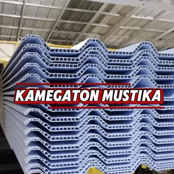 Atap Alderon Double Layer 830 Panjang 3.5 m  Meter  biru