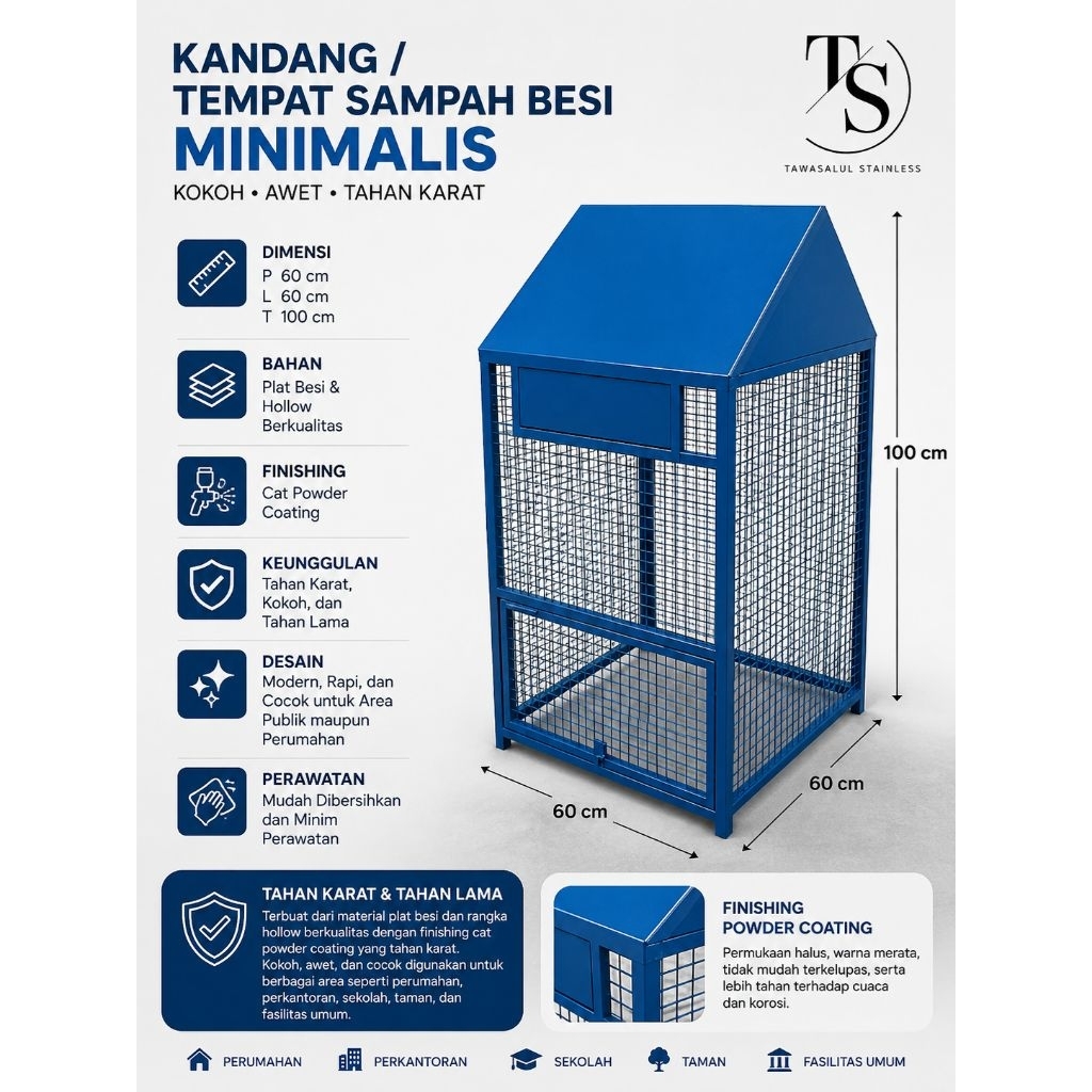 Tempat sampah daur ulang botol plastik