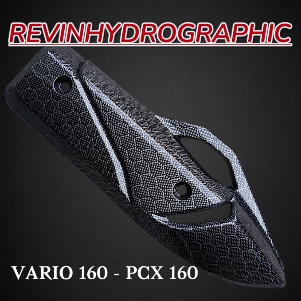 TUTUP TAMENG KNALPOT VARIO 160 - PCX 160 CARBON WTP HEXAGON