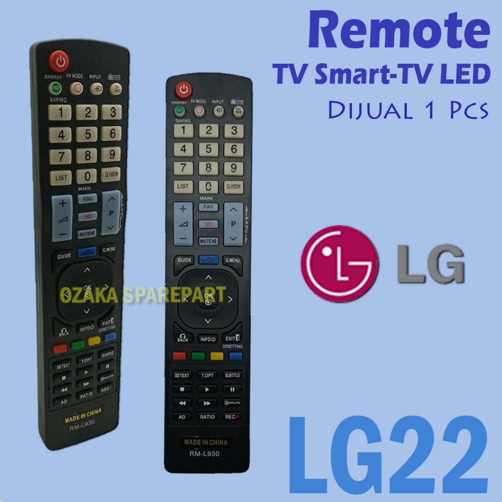 Remot TV LG LCD LED Smart TV R-LG22