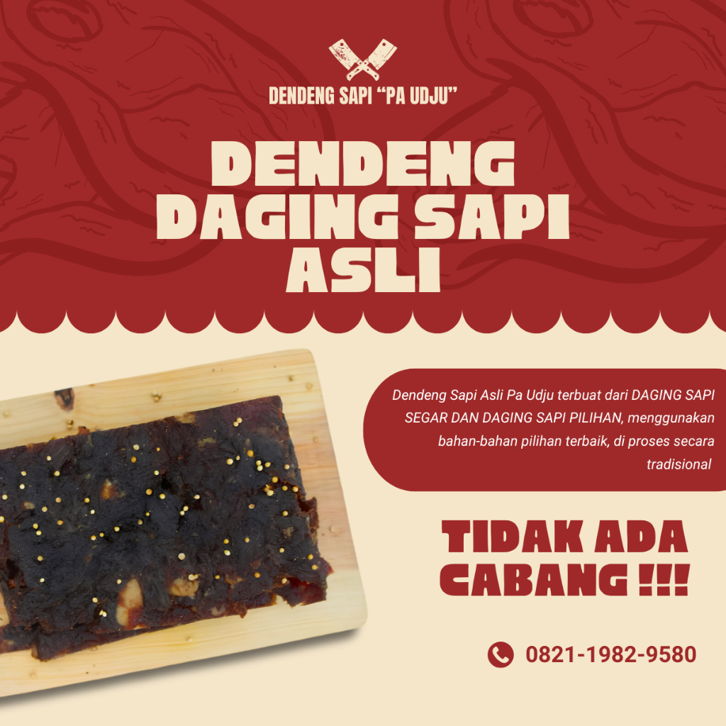 Dendeng Sapi DENDENG SAPI ASLI PA UDJU | Dendeng Sapi Premium | 200 gram