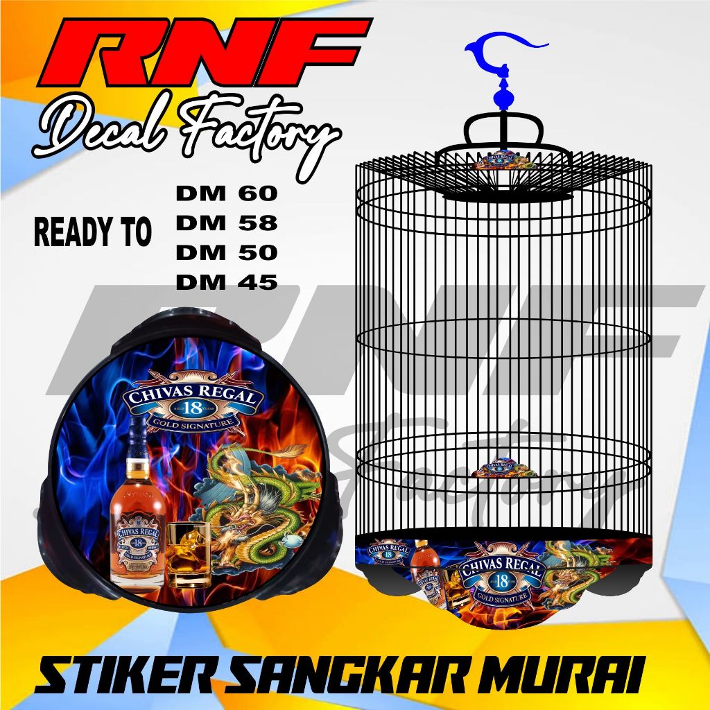 COD Decal stiker sangkar murai desain baru mudah dipasang, stiker sangkar keren