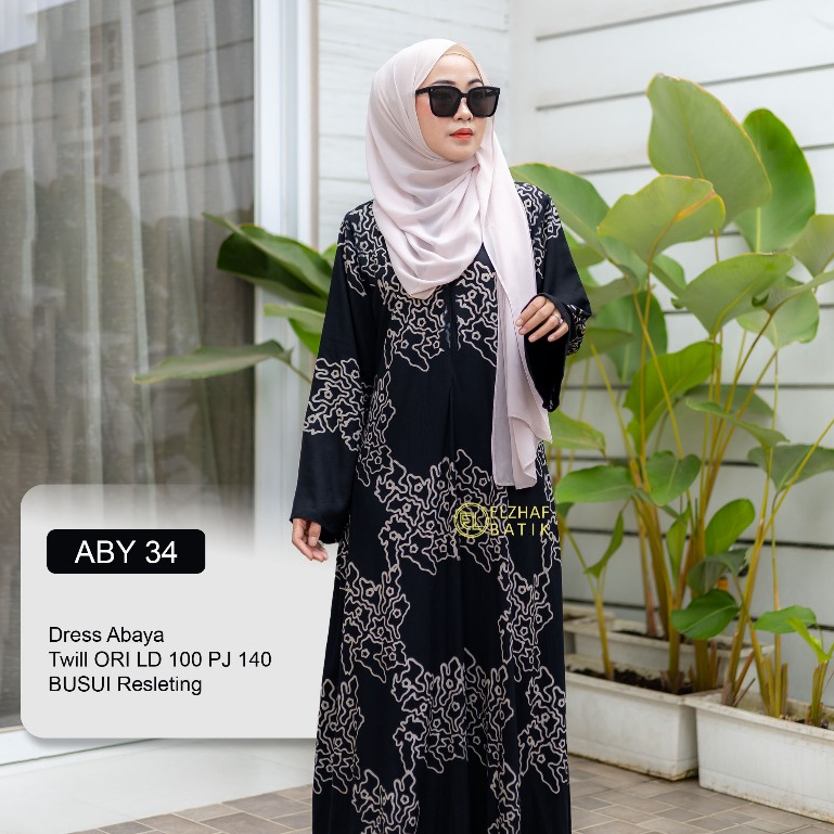 Abaya Dress Twill Elzhaf Terbaru