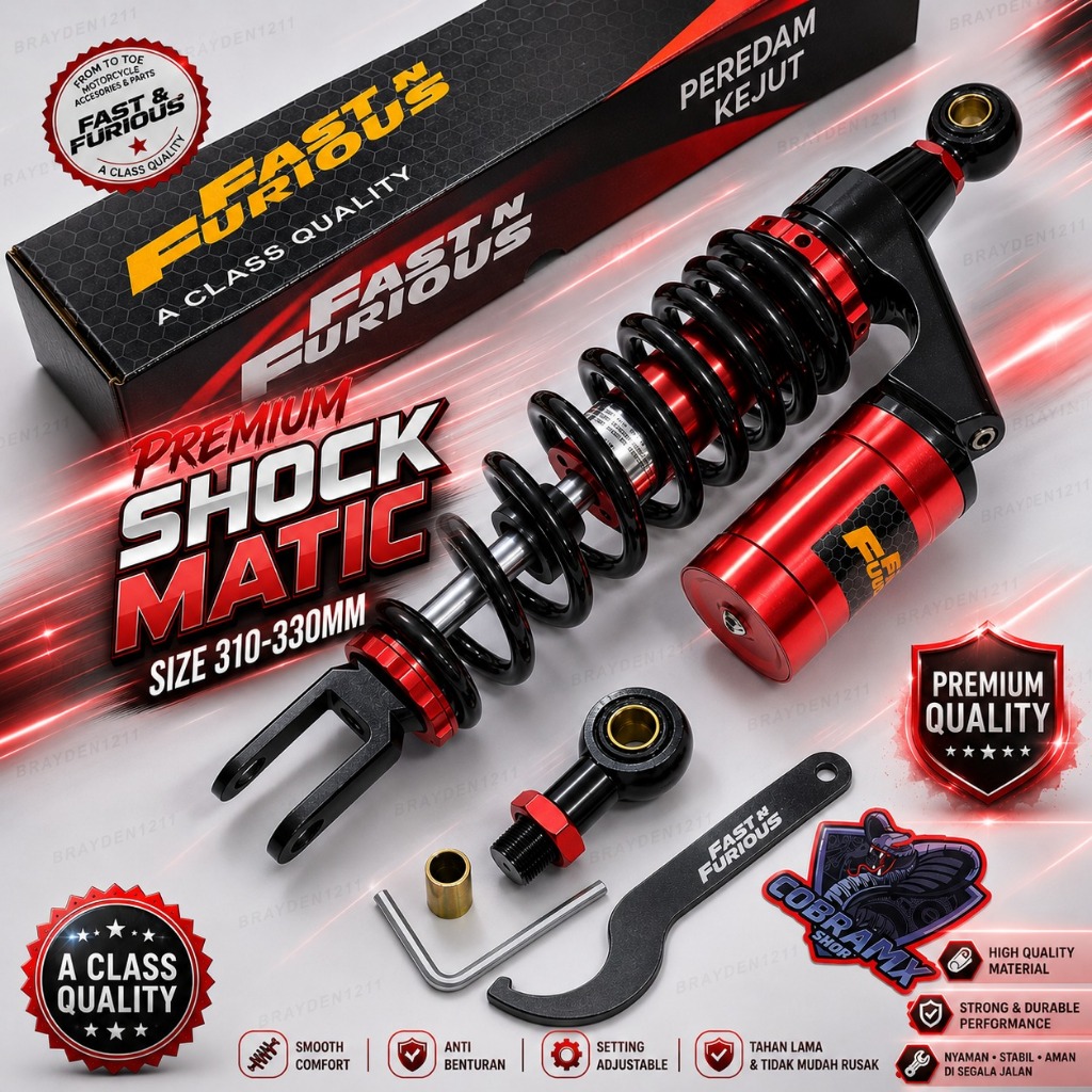 Shock matic tabung model rcb / shok tabung rcb beat mio vario / shockbreaker tabung rcb beat vario m