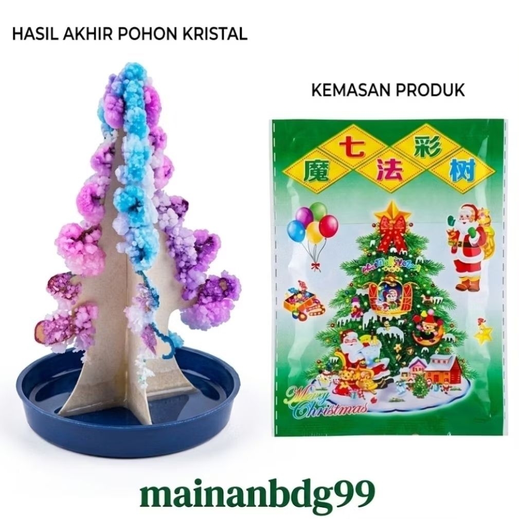 mainan pohon natal salju instant / pohon salju / mainan edukasi anak