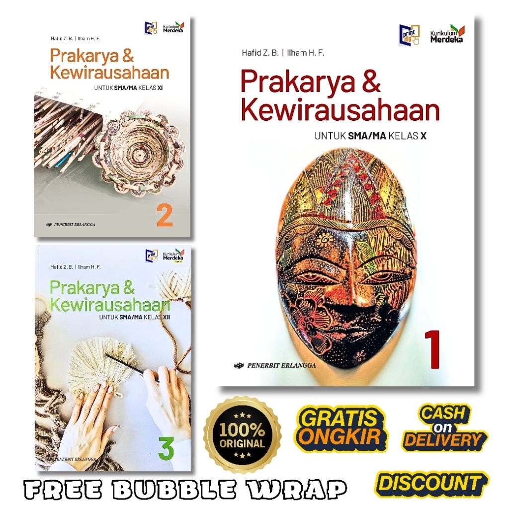 Buku Prakarya dan Kewirausahaan Kelas 10 11 12 SMA/MA Revisi Erlangga Kurikulum Merdeka PKWU