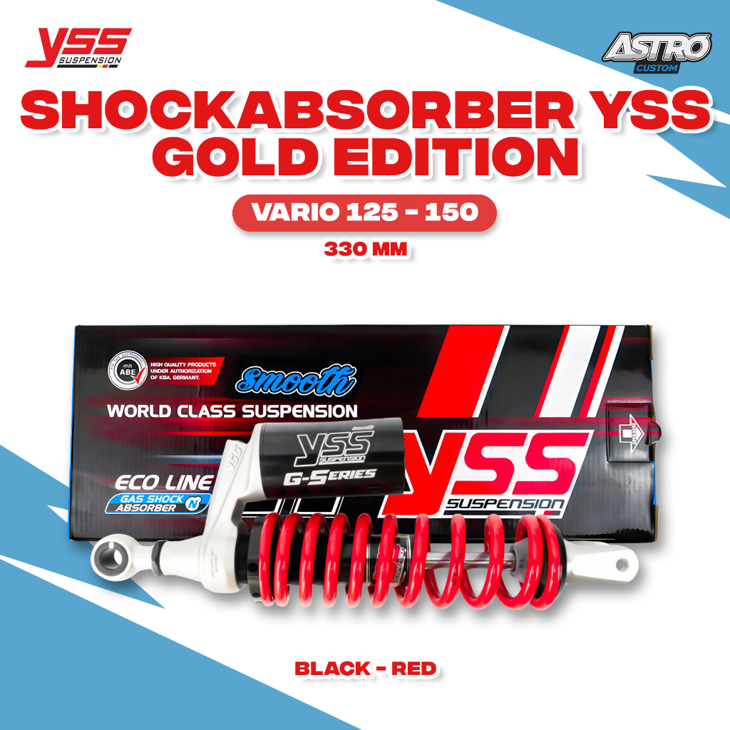 Shockbreaker YSS Vario 125 150 Shock Tabung YSS G Plus Series 330MM Shock Belakang ORIGINAL