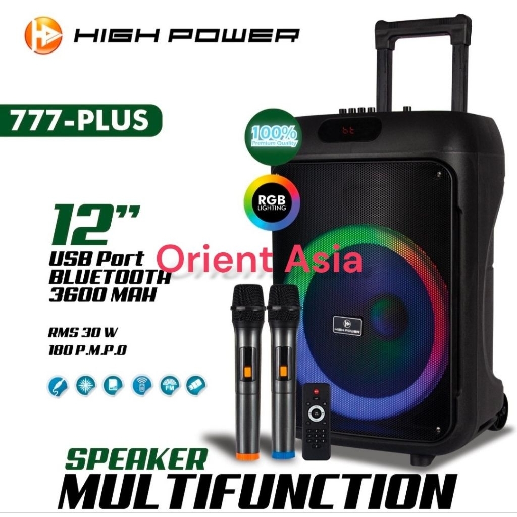 Speaker Portable High Power 777 Plus 12 Inch Bluetooth