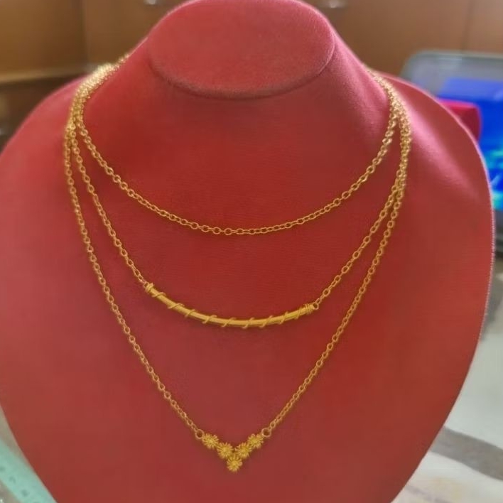 kalung gold - emas 24k (LM)- emas 99,99- cantik dan elegant - 7gr
