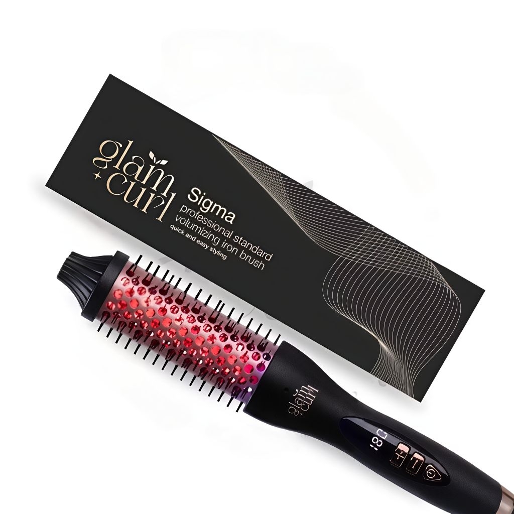 GLAMCURL - Catok Sigma infrared technology big thermal hot Brush Iron 70watt (sisir blow)