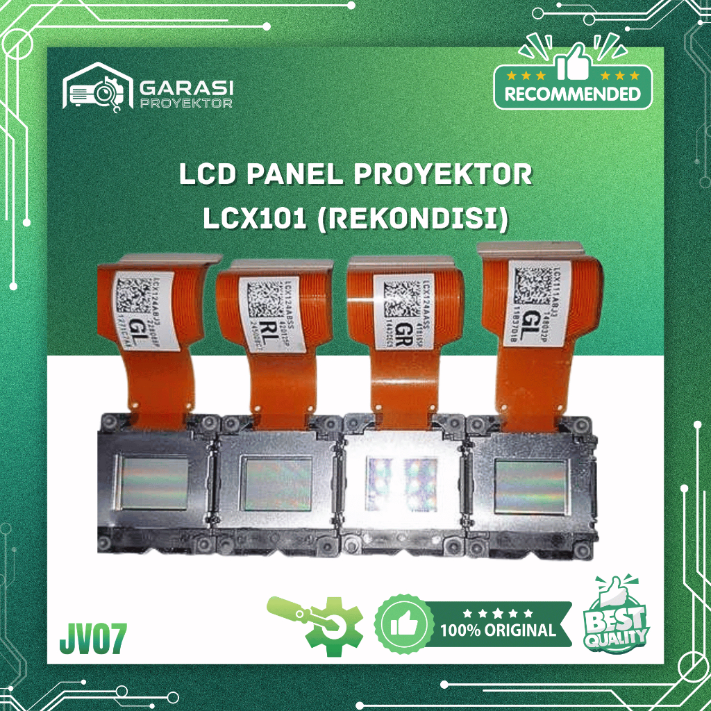 LCD Panel Proyektor LCX101 | PART PROYEKTOR SPAREPART - LCD Proyektor | RL RR BL BR GL GR