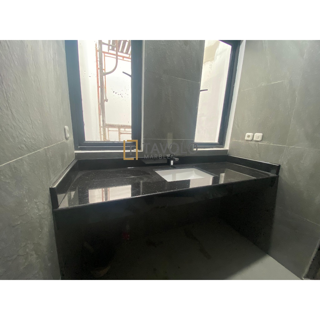 GRANIT BLACKGOLD | BIG SLAB | GRANIT HITAM IMPORT | TOP TABLE KITCHEN | BACKSPLASH | ISLAND | DINING