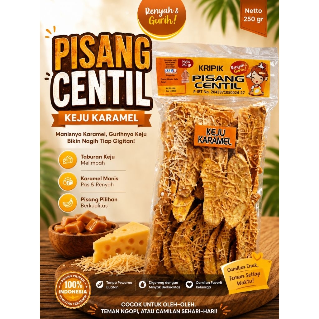 PISANG KEJU KARAMEL PISANG CENTIL 250GR