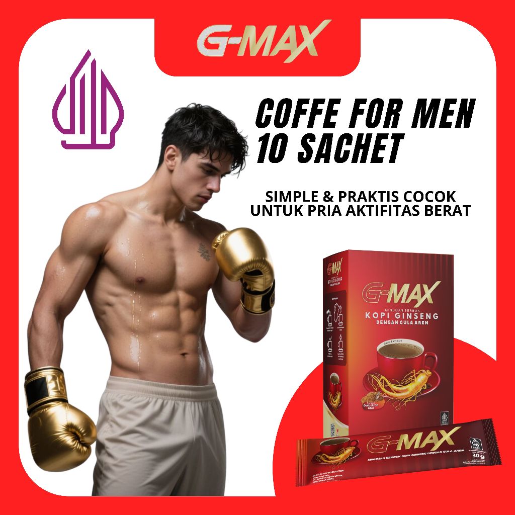 KOPI GMAX Dengan Gula Aren Minuman Instan Serbuk Kopi Robusta
