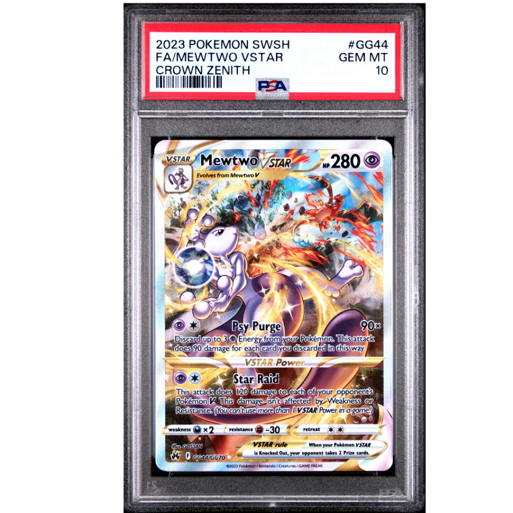 POKEMON TCG 2023 POKEMON SWORD AND SHIELD CROWN ZENITH #GG44 FA/MEWTWO VSTAR CROWN ZENITH