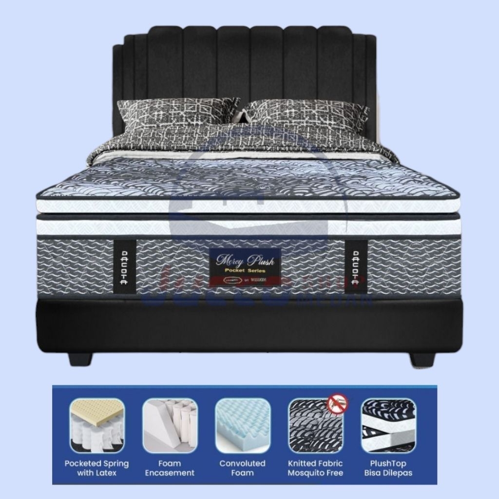 [ GOLDEN FURNITURE ] Springbed Dacota Mercy Plush Pocket Latex - Matras Plush Top Latex - Springbed 