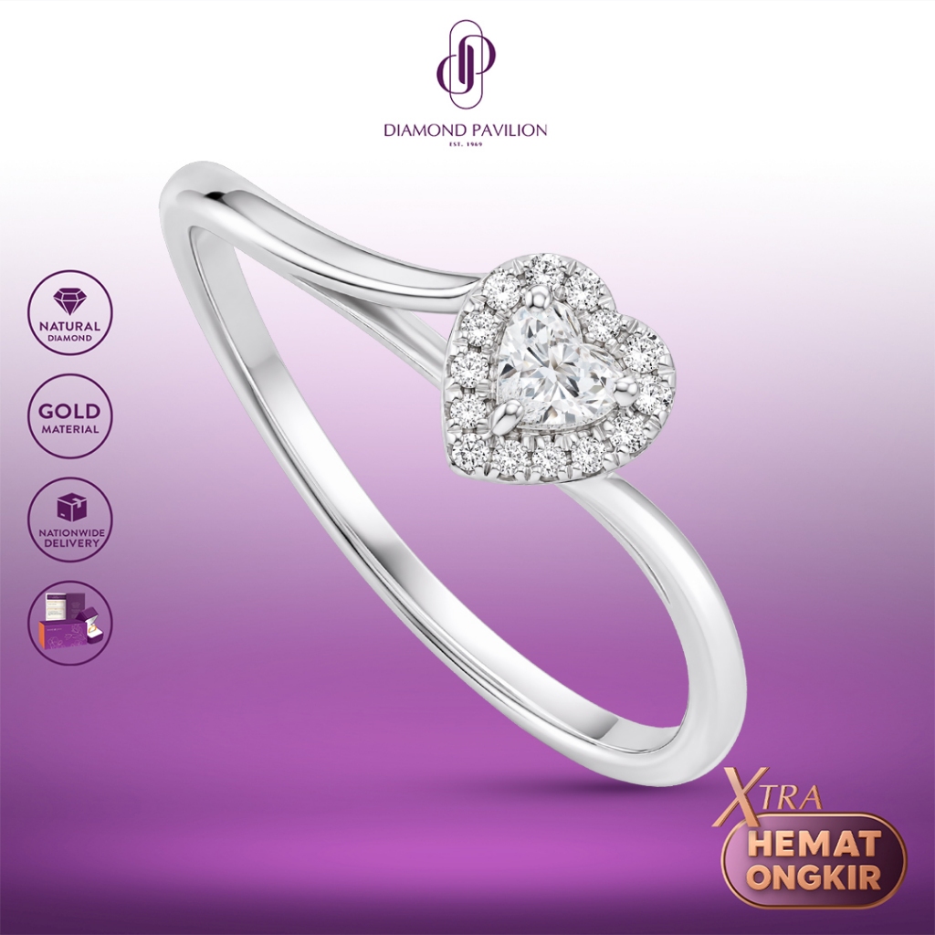 Diamond Pavilion Cincin Emas Batu Berlian Isyara Ring