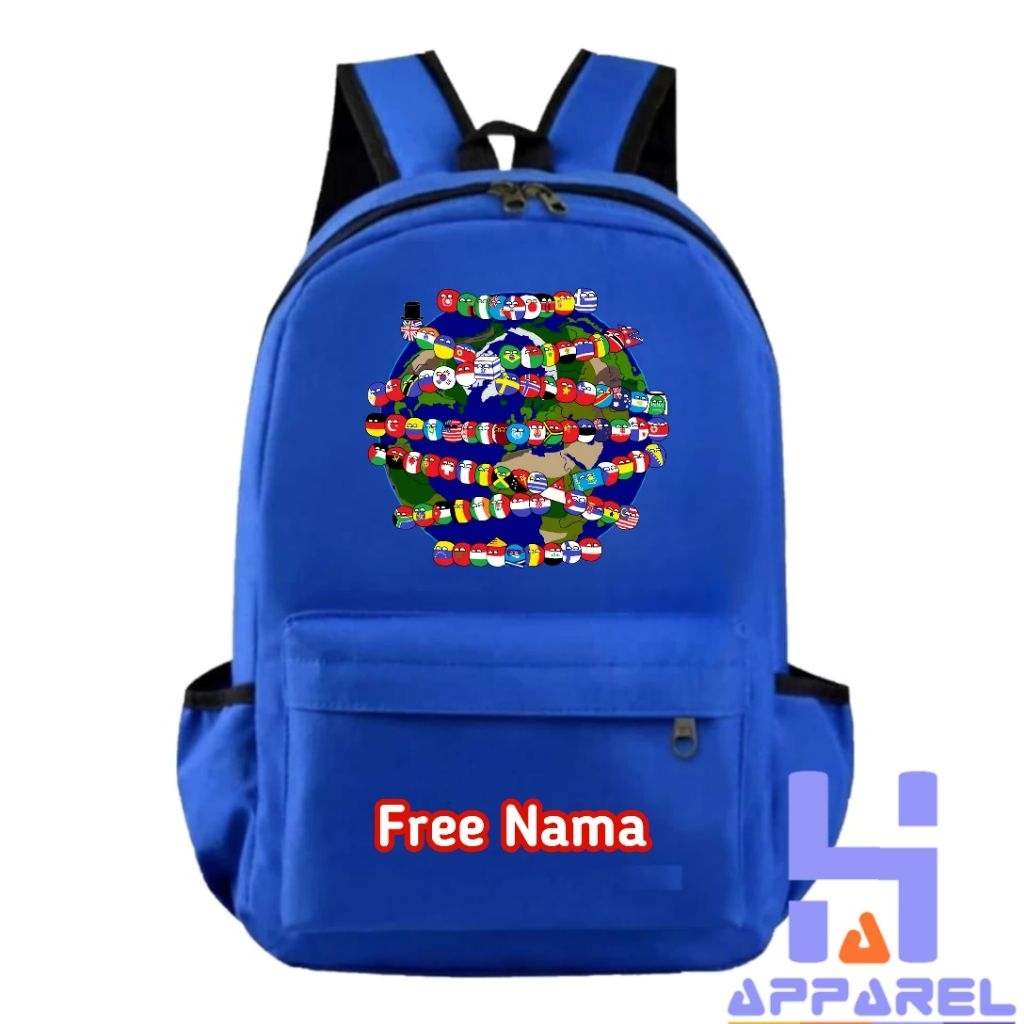 TAS RANSEL ANAK COUNTRYBALL COUNTRY BALL COUNTRY HUMAN FREE NAMA