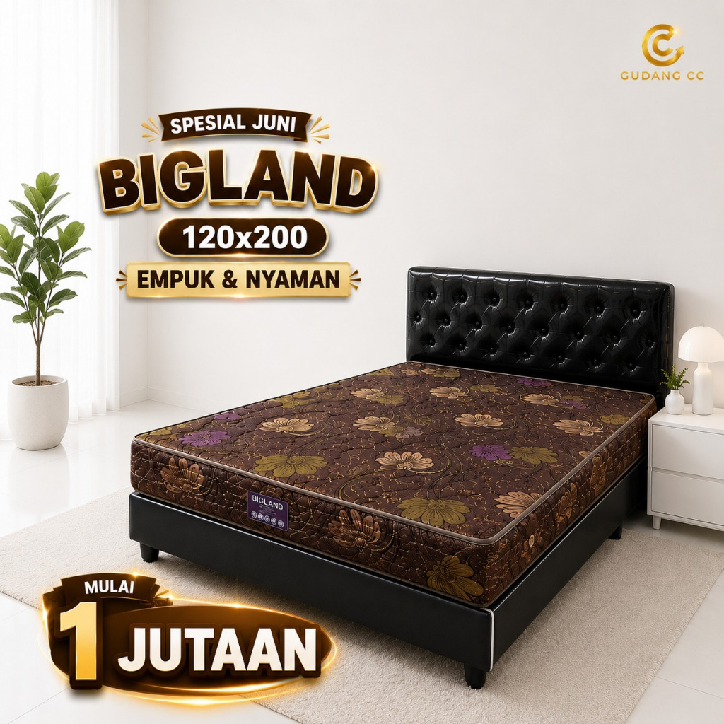 (GCC-SB) Springbed Bigland 180x200 Kasur Double Empuk Garansi Resmi