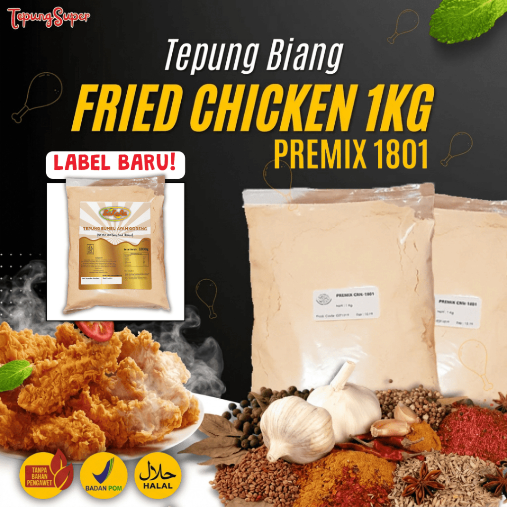 Tepung Premix Serbaguna untuk Ayam Goreng Crispy 1 Kg