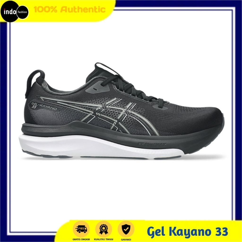 Sepatu Pria Original Asics Gel Kayano 33 Black White