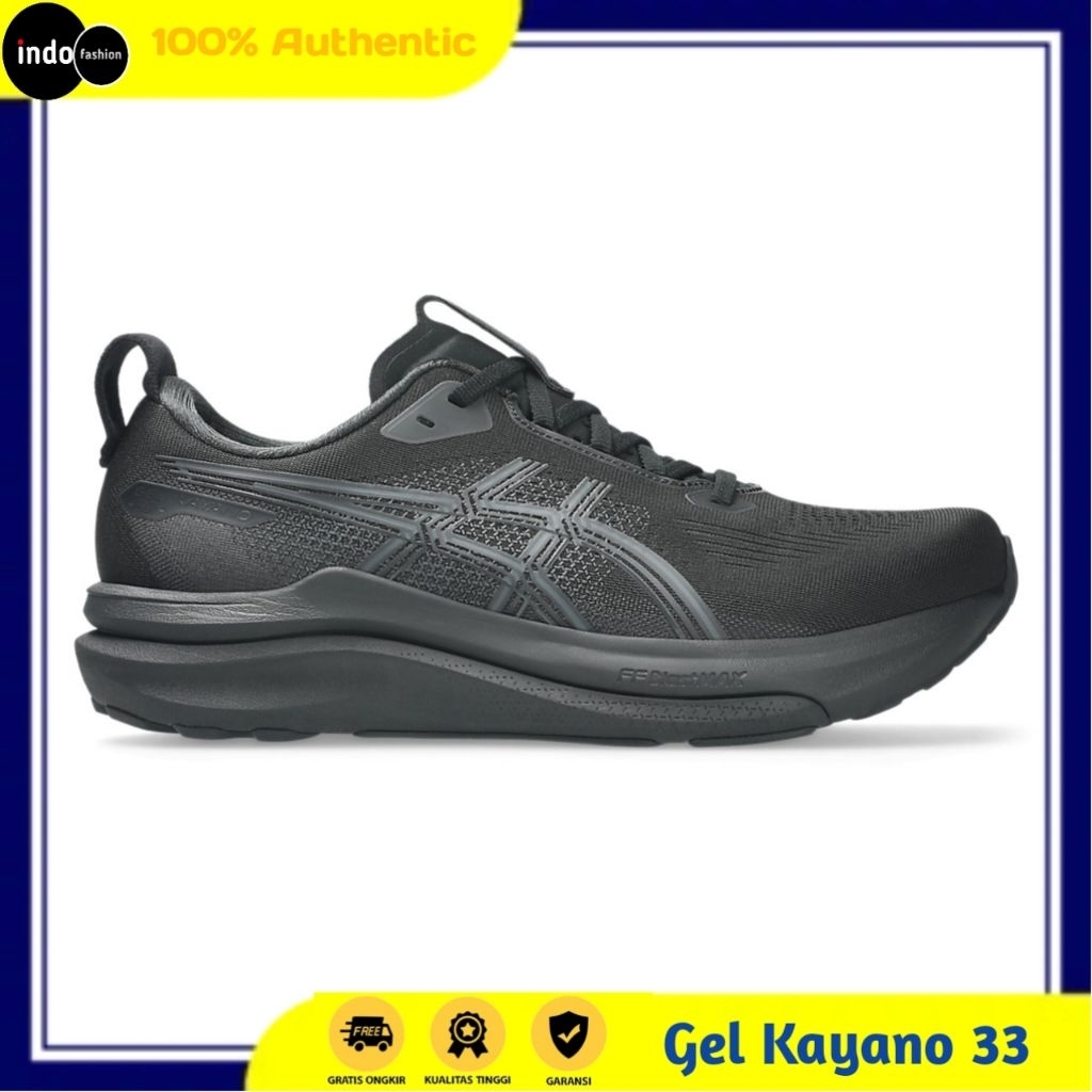 Sepatu Lari Pria Original Asics Gel Kayano 33 Black