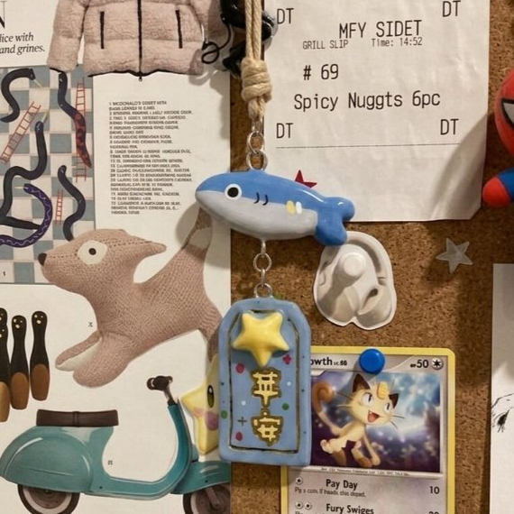 FishyOffice Fishy Lucky Charm Jimat Keberuntungan Clay Omamori