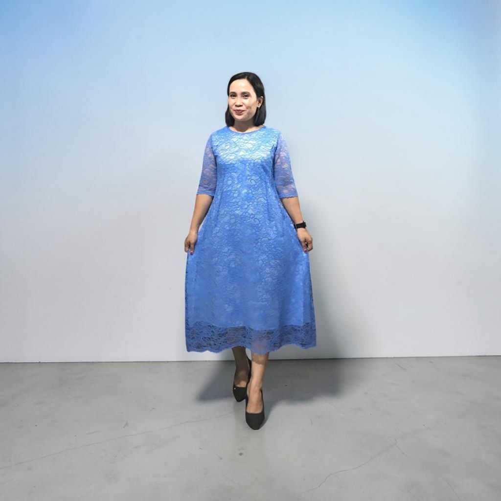 dress Hasea model A lapis satin
