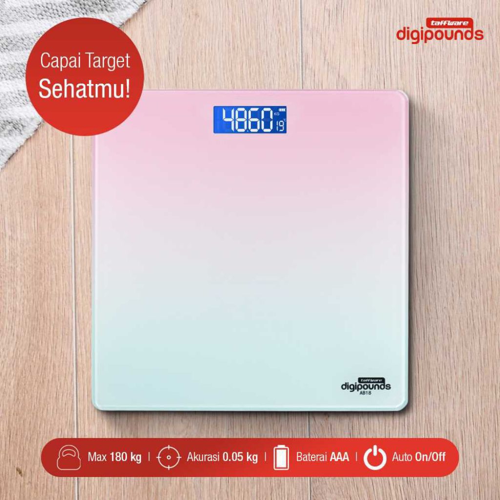 Timbangan berat badan digital dari Taffware Digipounds, Digital weight scale Taffware Digipounds