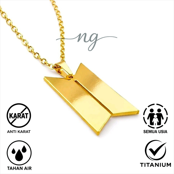 Liontin Kalung Logo BTS Termurah Anti Karat bisa Request logo Sendiri