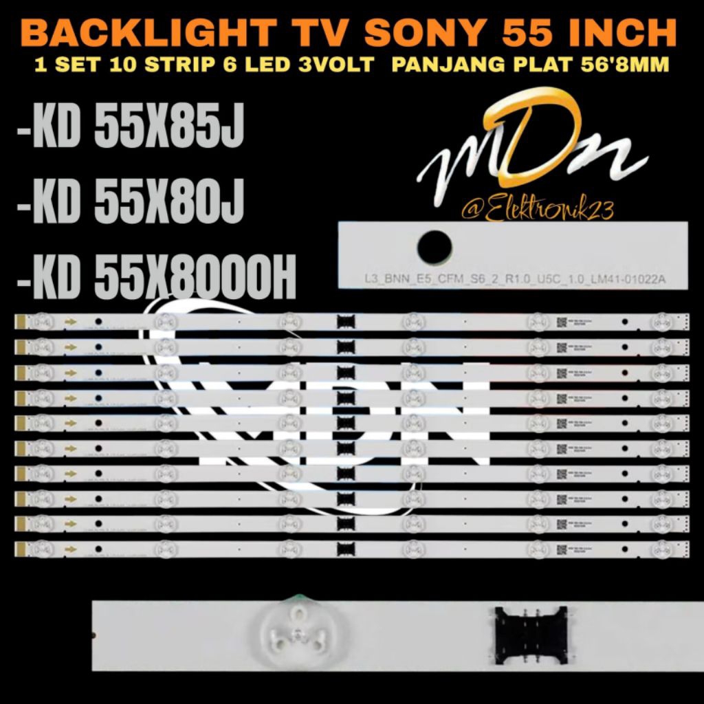 BACKLIGHT TV LED SONY 55 INCH KD-55X8000H- KD-55X80J- KD-55X85J BACKLIGHT TV LED SONY 55 INCH