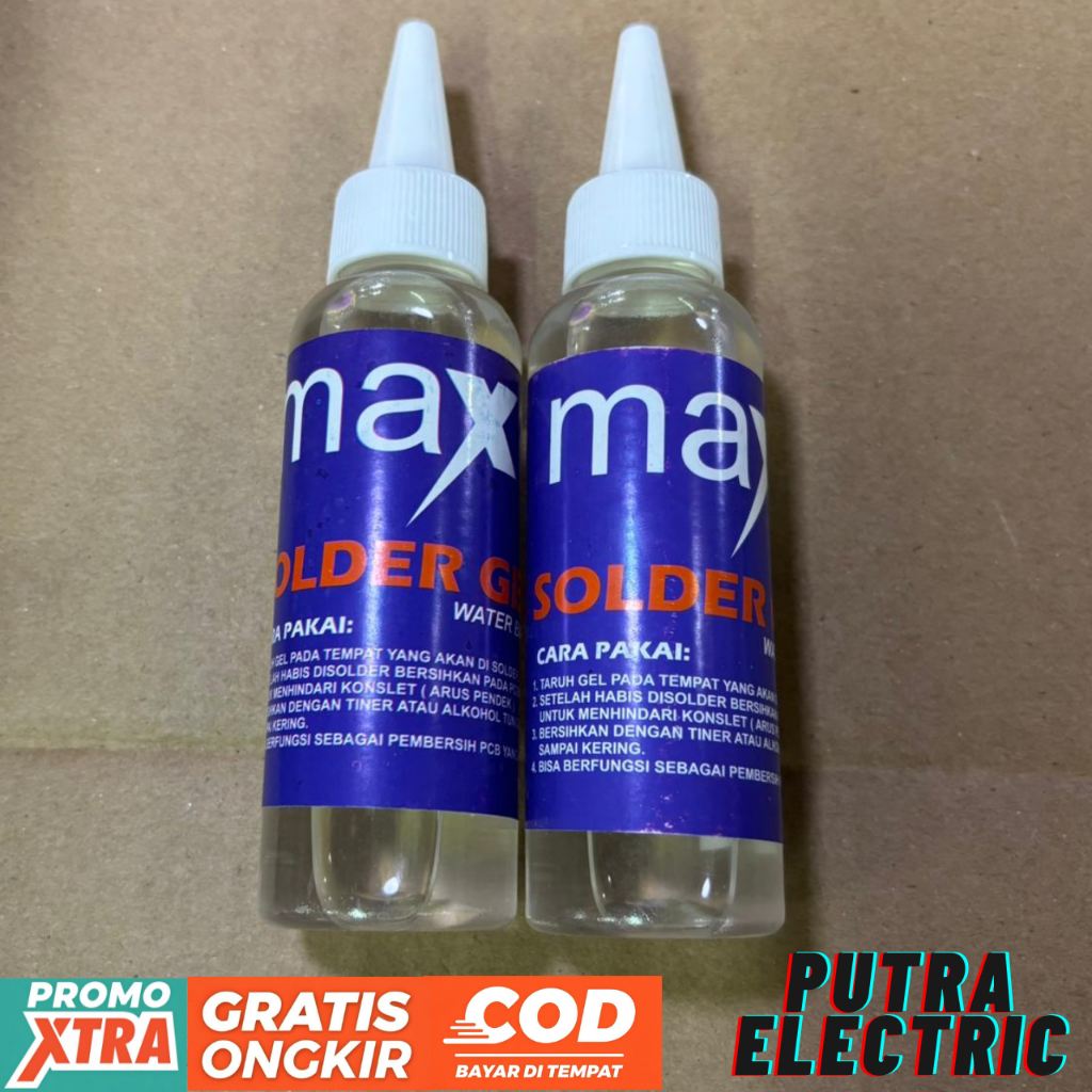 FLUX FLUK SOLDER STAINLESS STEEL MAX SOLDER GEL WATER BASE 100ml
