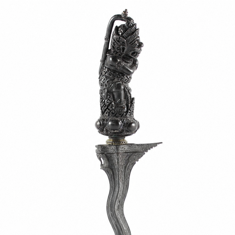 Ukiran deder Handle Keris bahan tanduk Ratmaja Bali  CPR913