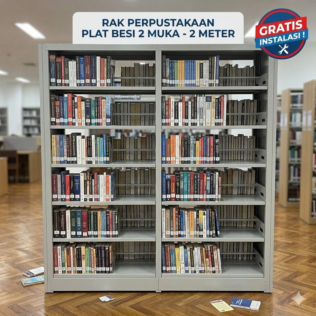 Lemari Buku Perpustakaan Lemari Arsip Plat Besi Rak Buku Perpustakaan Rak Perpustakaan Plat Besi Rak