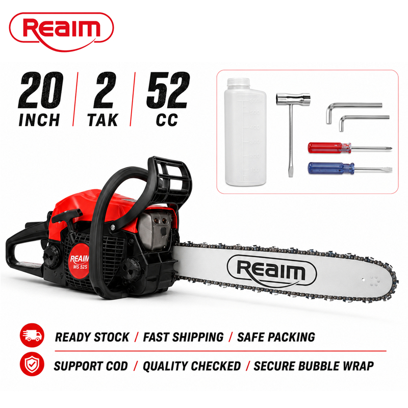 FREE ONGKIR REAIM Mesin Potong Kayu 20/22 Inch sinso senso 52CC Mesin Potong Kayu Gergaji Mesin