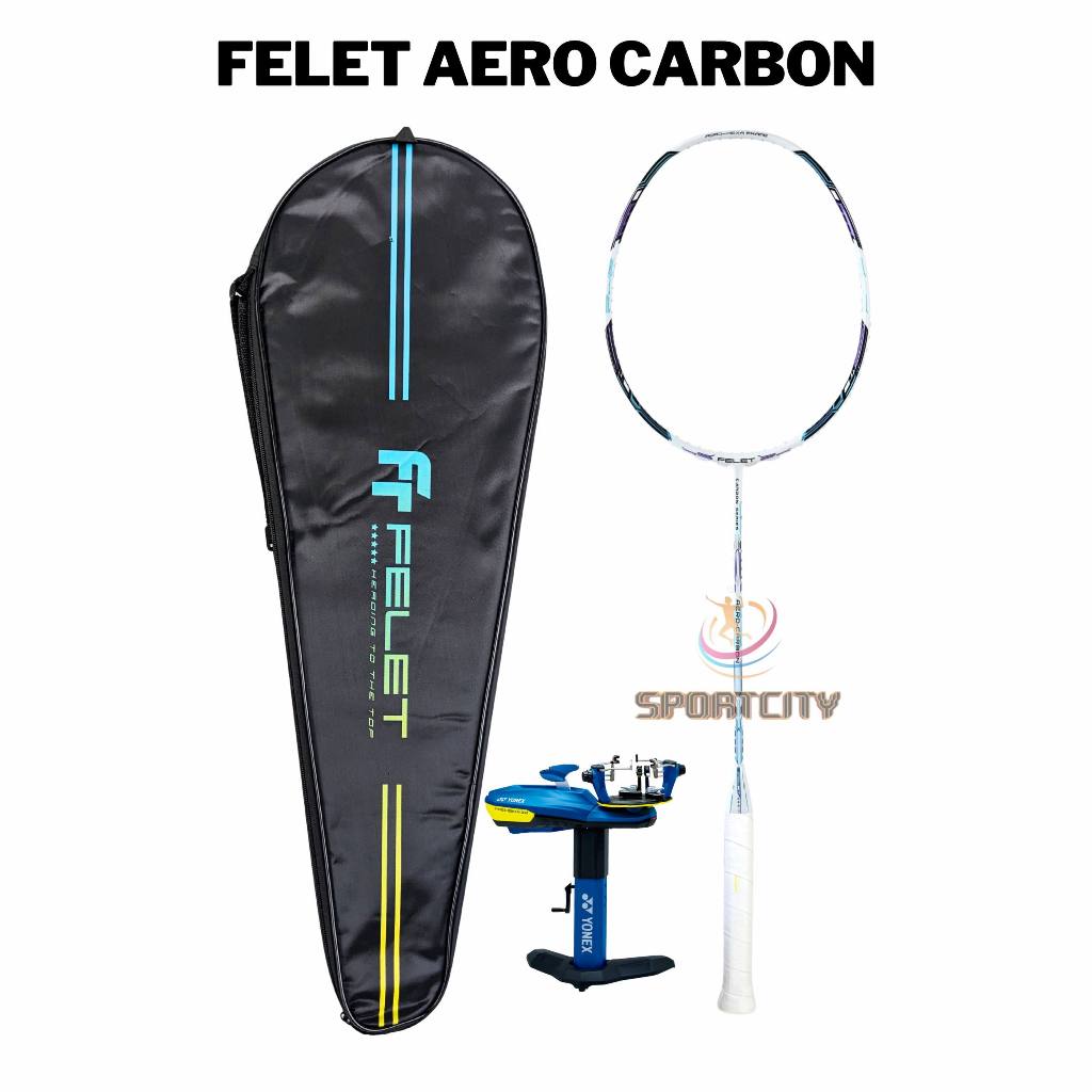 Raket Bulutangkis FELET AERO CARBON 35LBS Badminton Racket Original