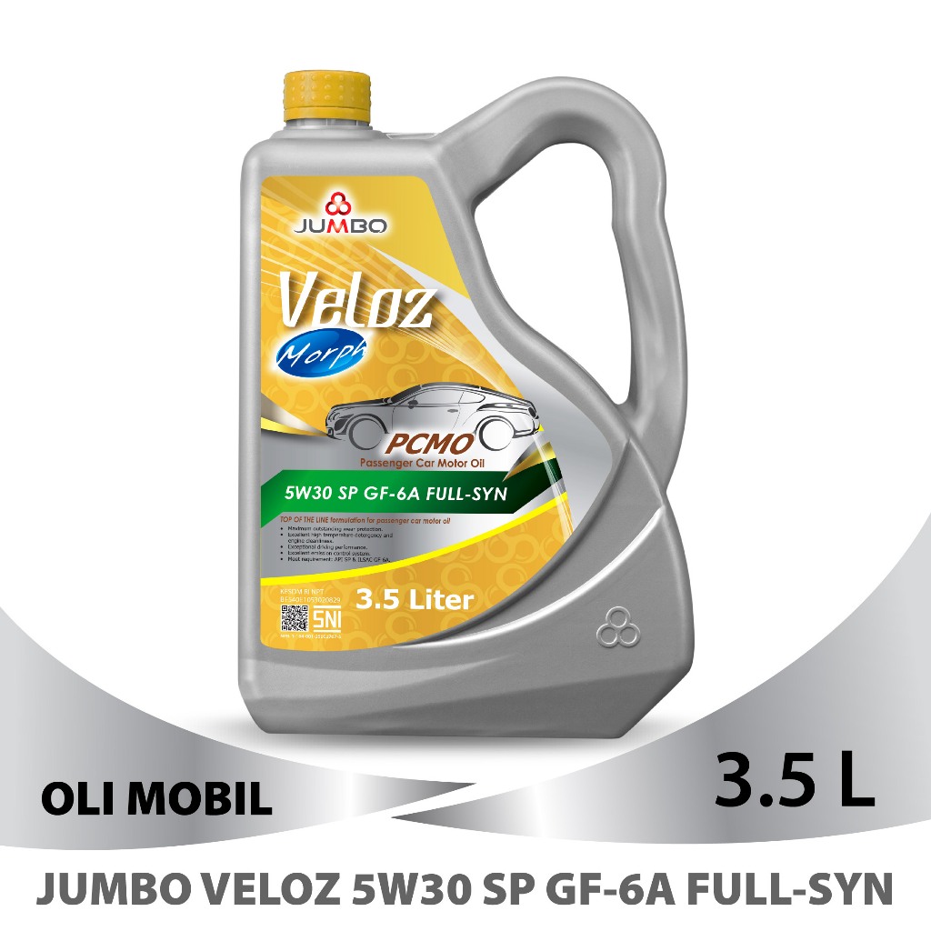 JUMBO Veloz 5W30 GF-6A Full-Syn Oli Mobil (3,5 Liter)