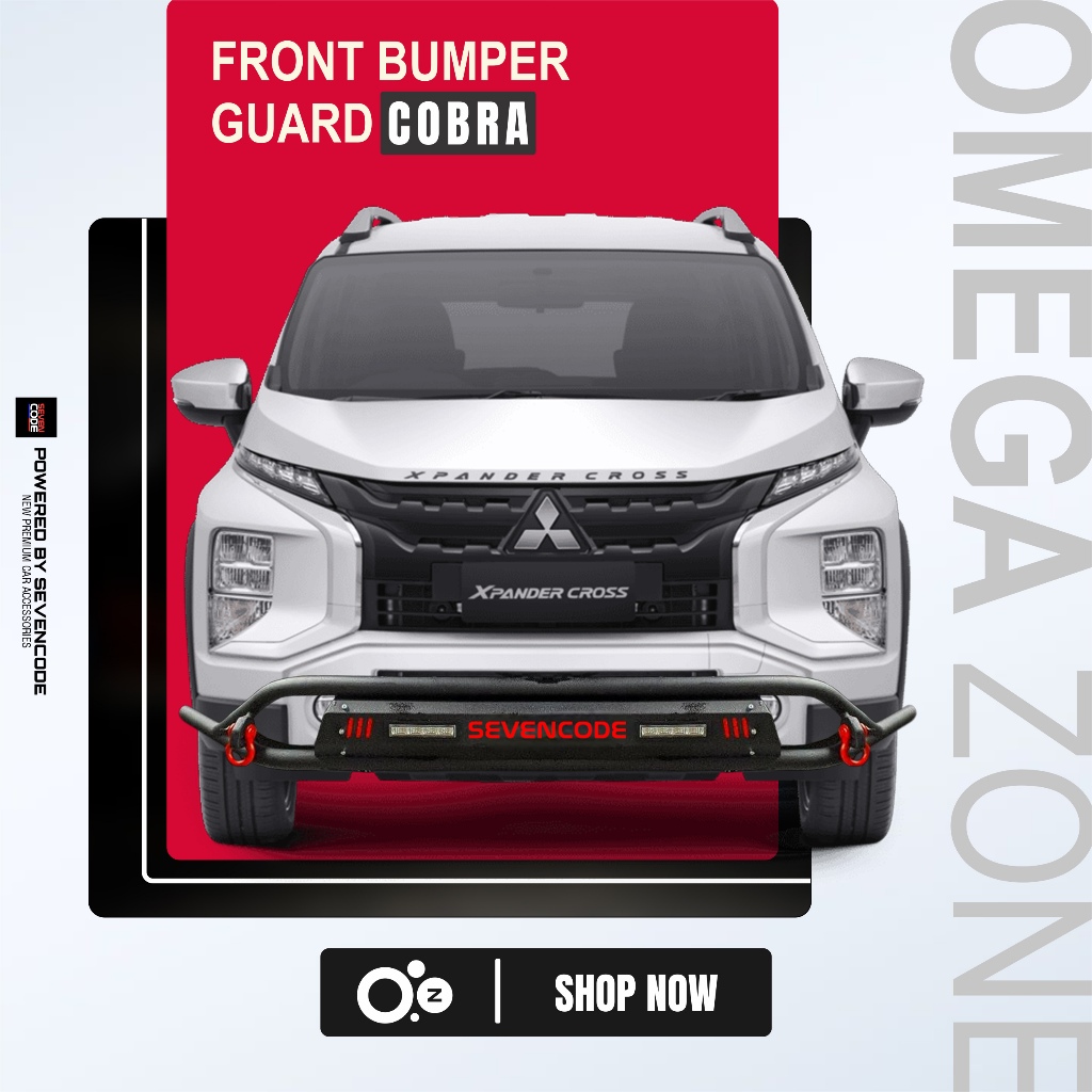 FRONT BUMPER GUARD TANDUK COBRA - TANDUK PENGAMAN DEPAN SEVENCODE - MITSUBISHI XPANDER CROSS - ALL N