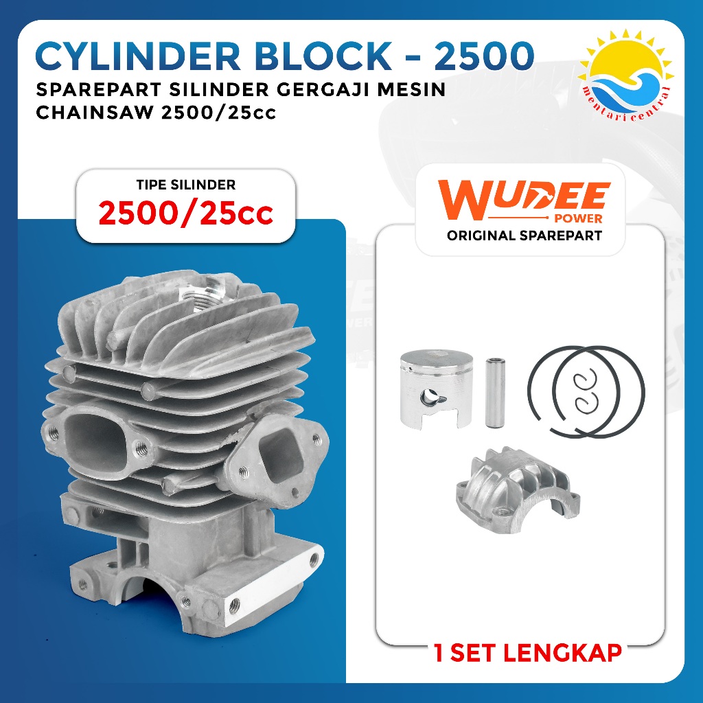 Cylinder block assy / poring chainsaw mini senso 2500/25cc