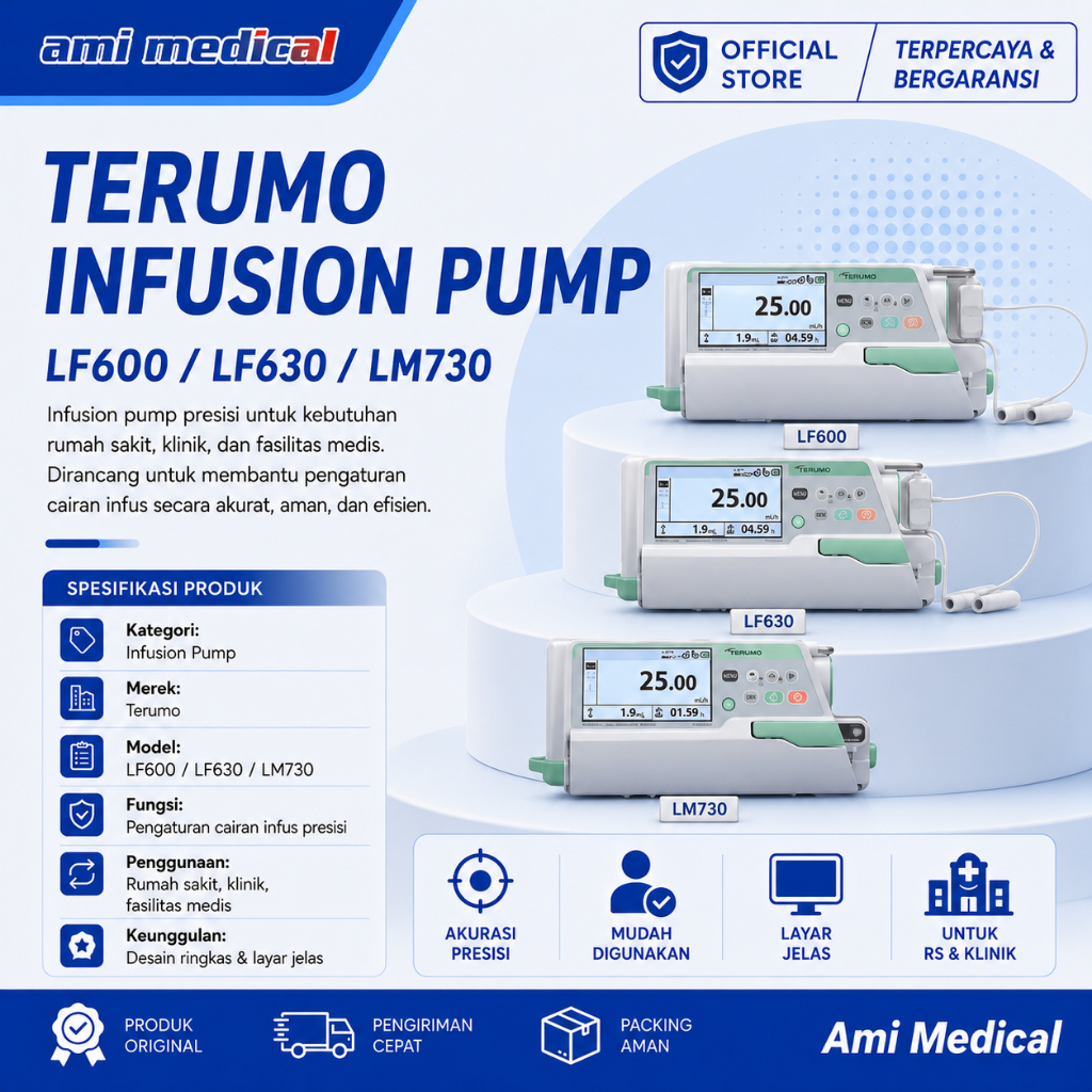 AMI MEDICAL TERUMO Terufusion Pump Series LF 600 / LF 630 / LM730 / LM830 - Infusion Pump (Standard 