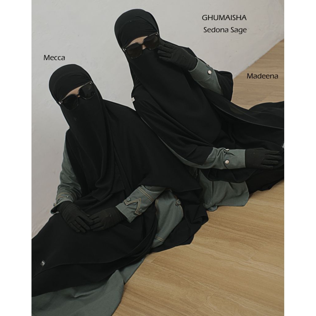 gamis syar'i/tunik/abaya warna Sedona sage by ghumaisha collection