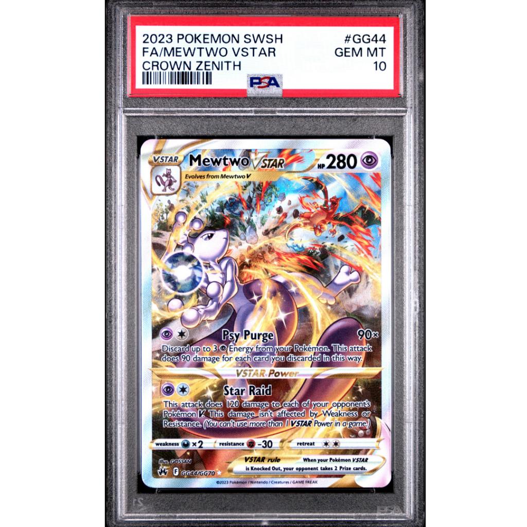 POKEMON TCG 2023 POKEMON SWORD AND SHIELD CROWN ZENITH #GG44 FA/MEWTWO VSTAR CROWN ZENITH