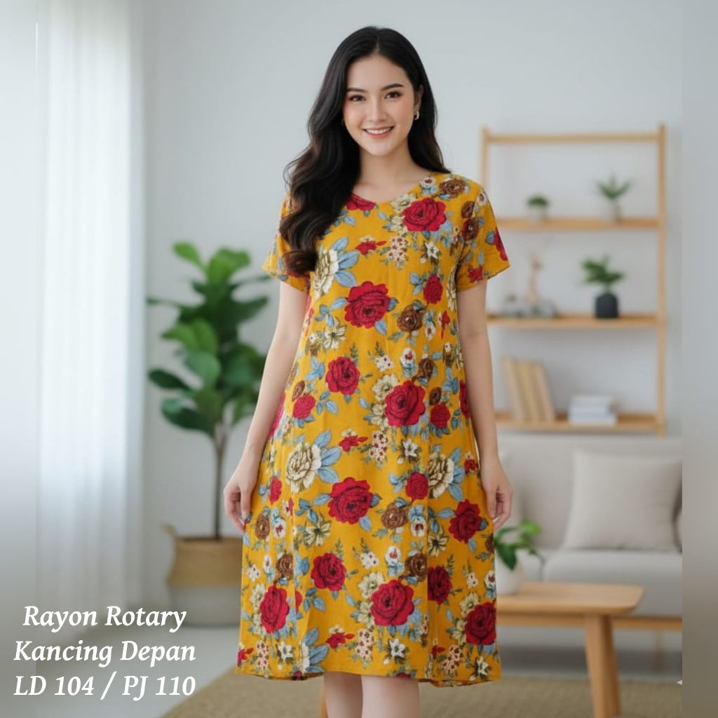 DASTER Rotary Adem | Daster Rayon Premium Grosir Daster Busui