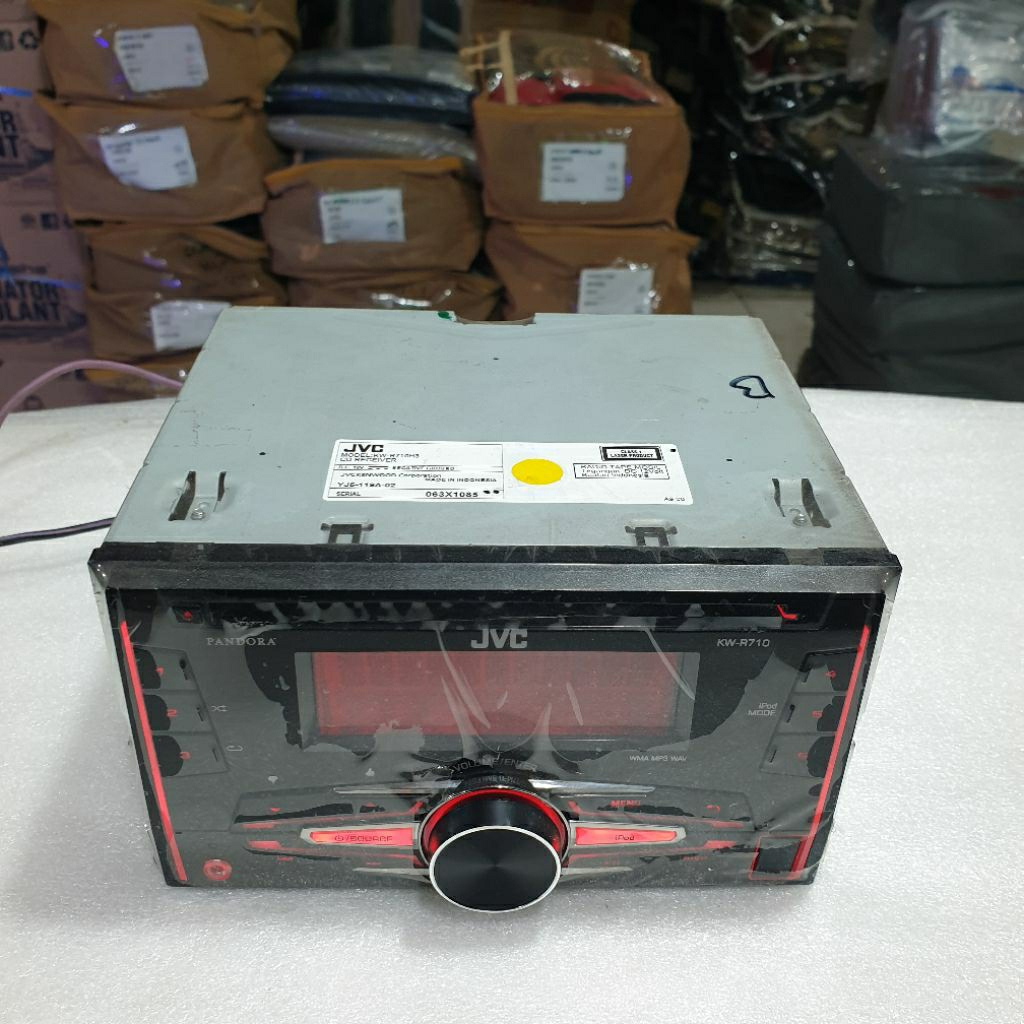 Head Unit JVC Pandora KW-R710H3 USB CD MP3 Aux Radio FM AM Ex Honda Mobilio Brio
