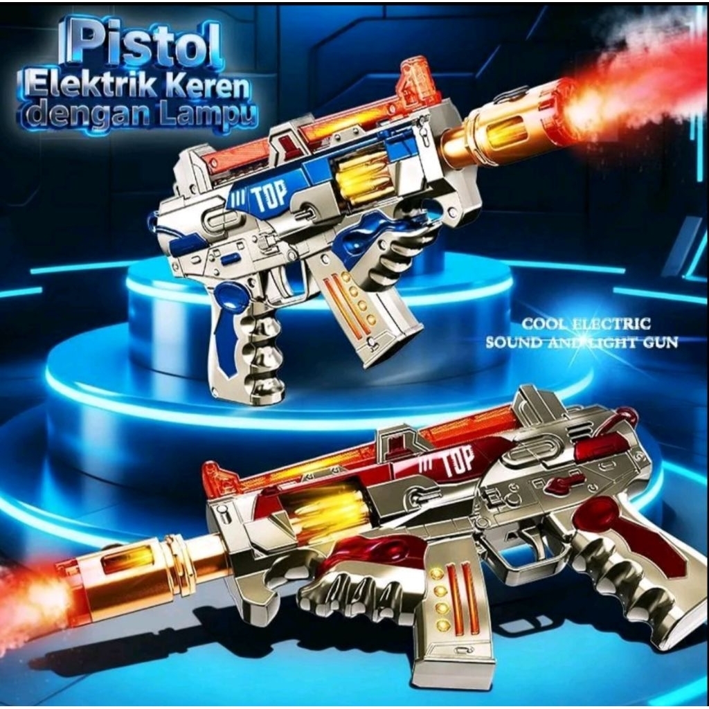 3809 Pistol Mainan Mini / Mainan Pistol Berbunyi Dan Berdorong Ada Asapnya / Mainan Pistol Berbunyi 